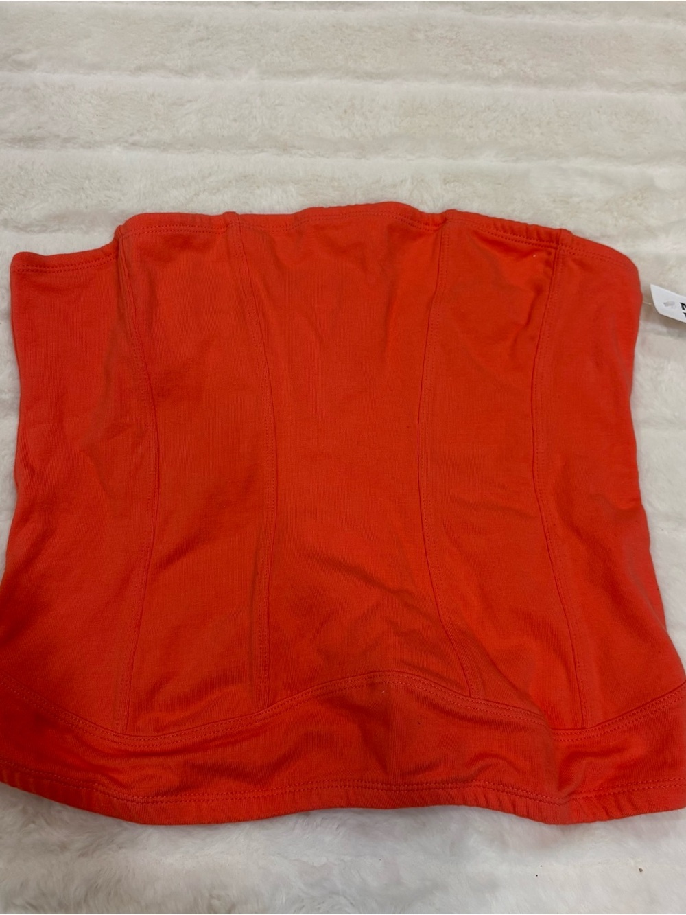 Women's orange Strapless Seam-Detail tube top